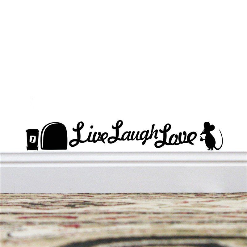

ABC475 Cute Animal PVC Wall Sticker, Black