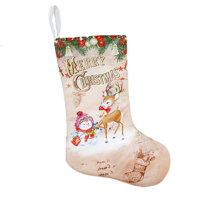 

Christmas Stockings Pendant Cloth Small Boots Ornament Christmas Pattern, Multi-c