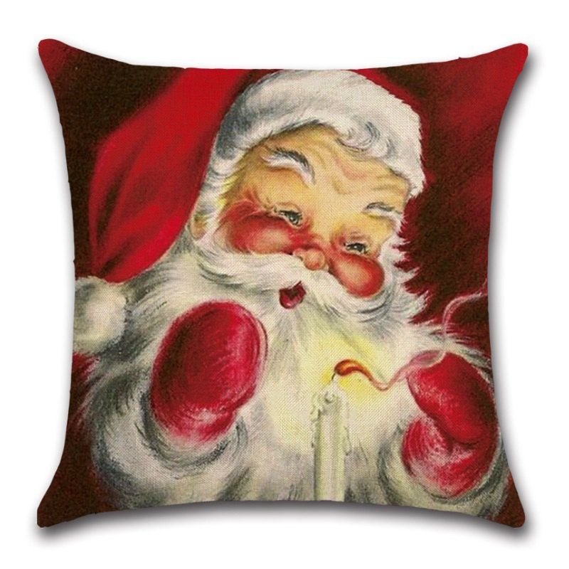 

Festive Pillowcases Elegant Nice Pillowslip Pattern Father Christmas, Multi-d