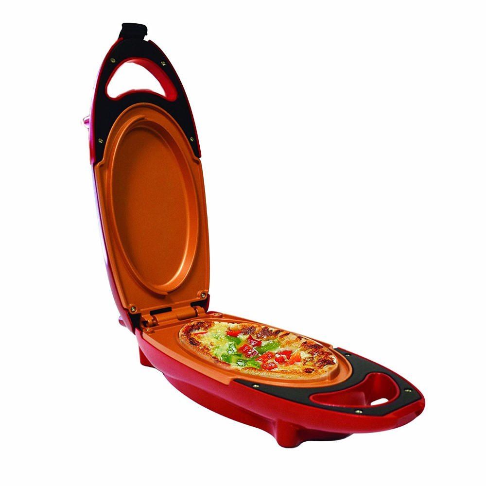 

5 Minute Chef Electric Cooker Red Copper Pan Double Coated Smokeless