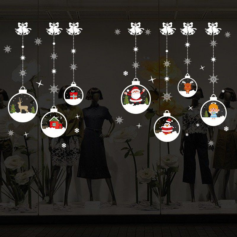 

Christmas Cartoon PVC Wall Sticker, Multi