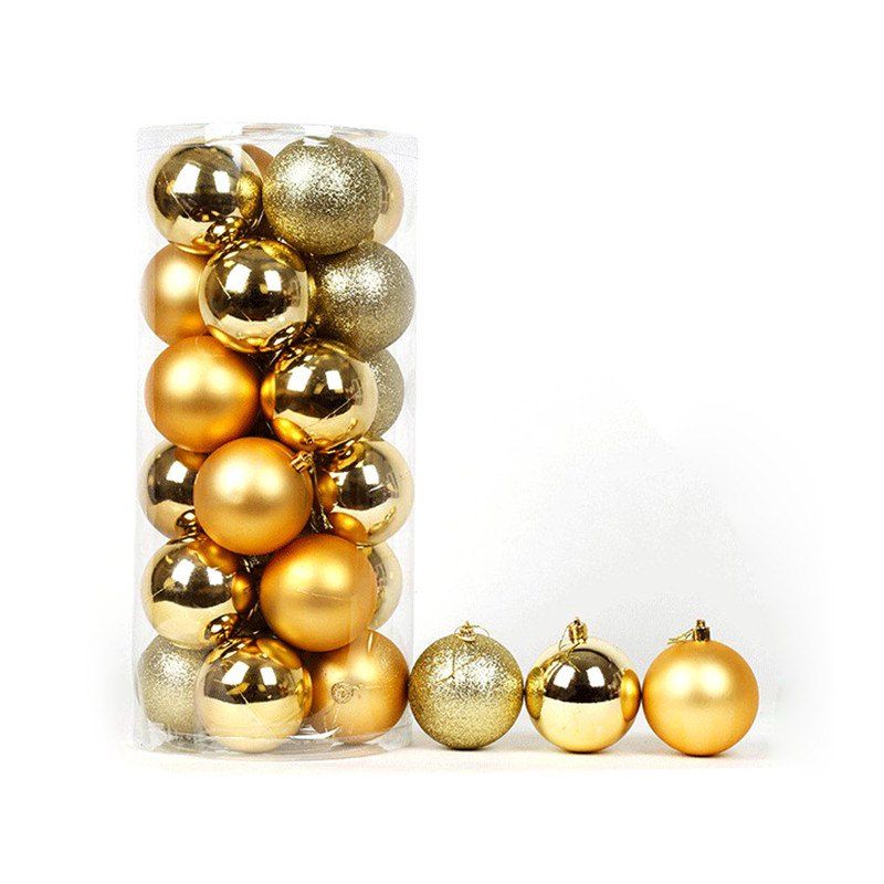 

Christmas Tree Decorations Balls Polished Hanging Ball Xmas Ornament, Gold