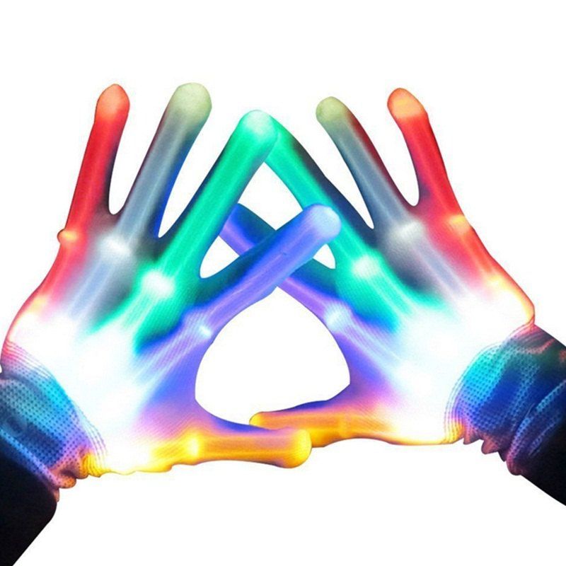 

Pair of Creative Luminous LED Flashing Gloves for Party, White
