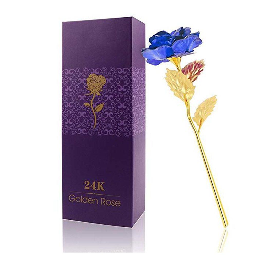 1PCS Multi-Color Gold Plated Rose Flower Valentine’s Day Mother/'s Day Gift New