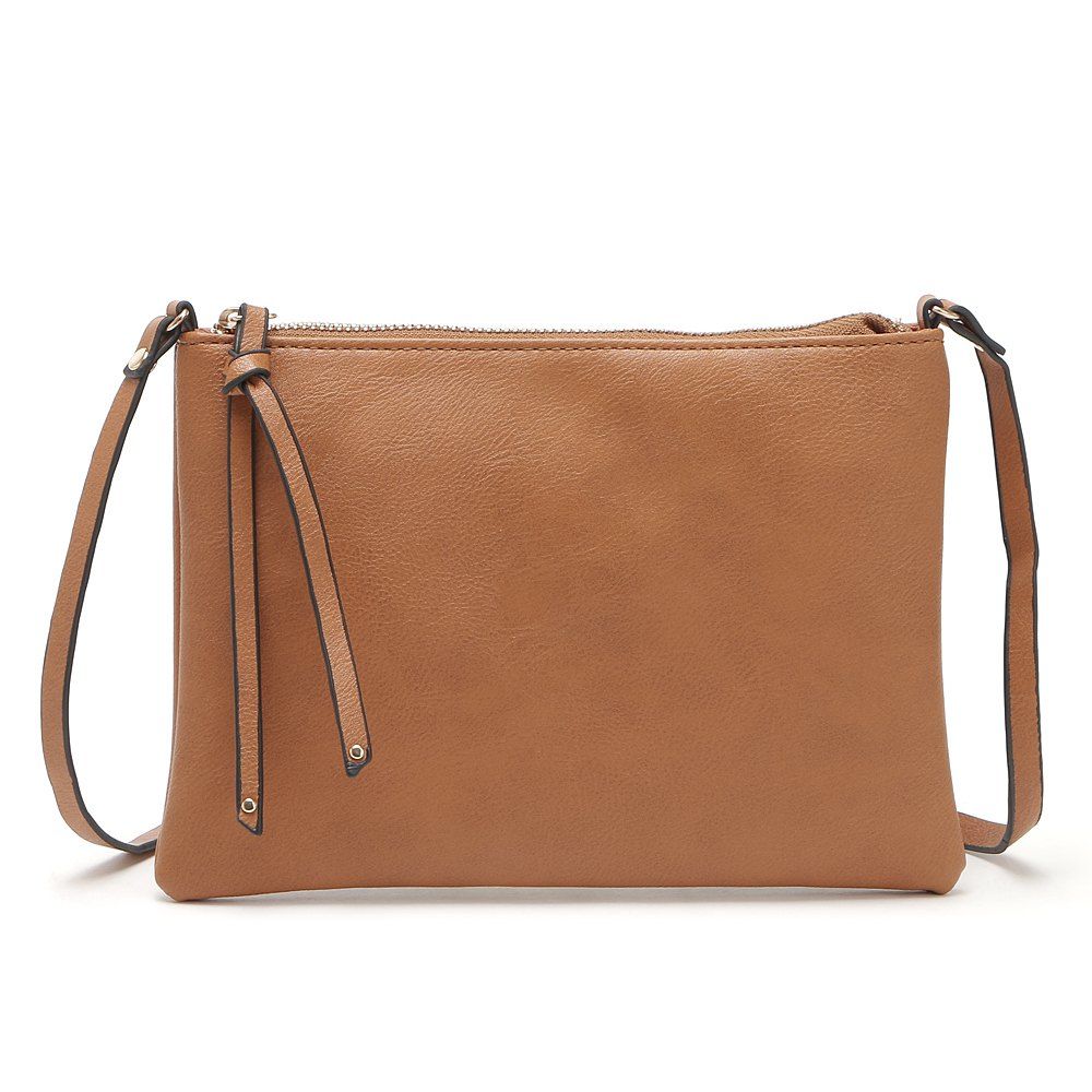 

Casual Crossbody Bags for Women PU Leather Messenger Bags Female Flap Handbag, Light brown