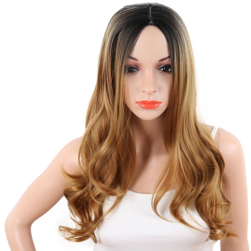 

Cosplay Big Wave Gradient Ramp Long Wig, Camel brown