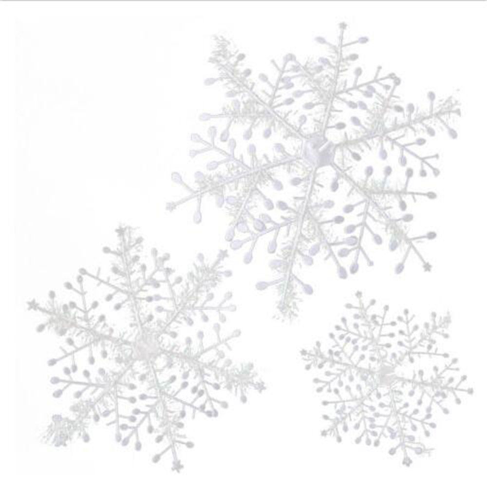 

15Pcs Christmas Snowflakes Tree Ornaments Home Party Holiday Festival Decor, White