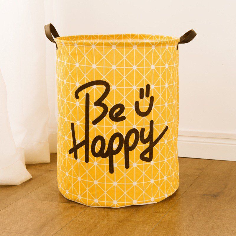 

Waterproof and Dirty Clothes Basket for Cotton Linen, Yellow
