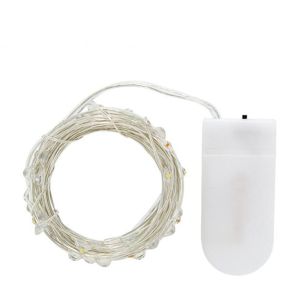 

1M 10LED Copper Silver Wire String Lights Fairy Garland For Christmas, Multi