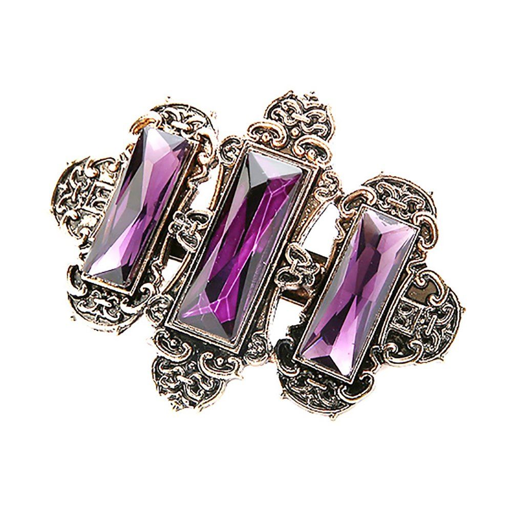 

Alloy Multicolor Diamond Crystal Diamond Transparent Hair Clip, Purple amethyst
