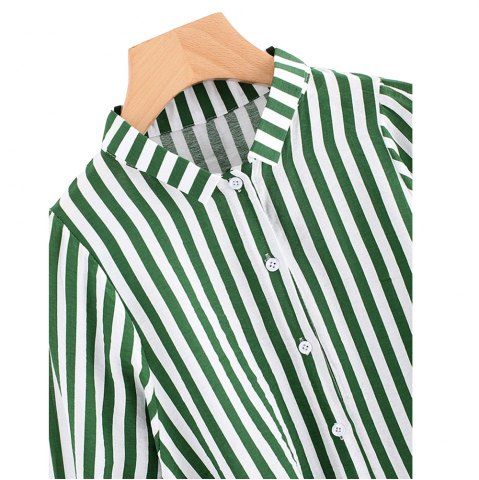 camisa rayas verde hombre