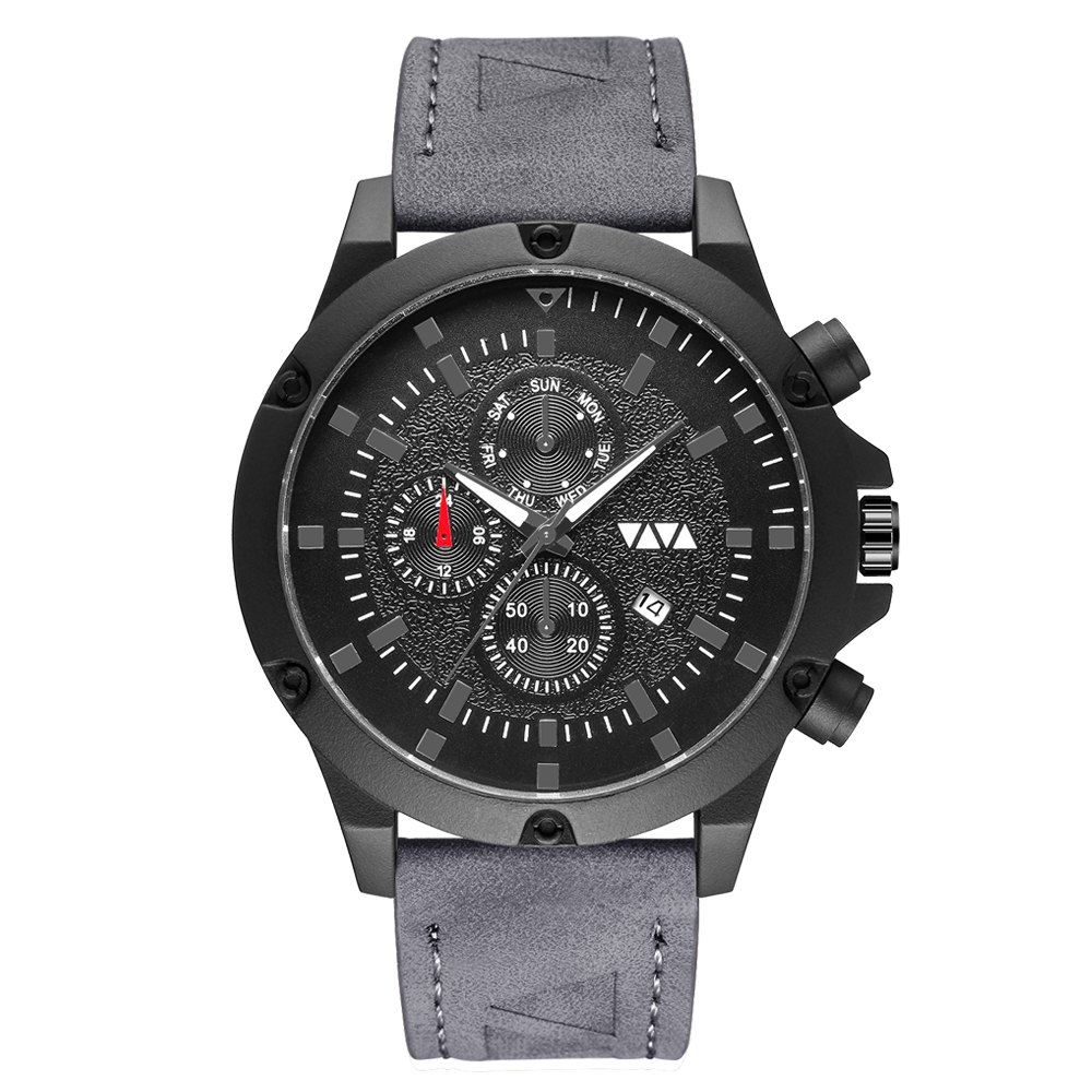 

VAVA Top Brand Luxury Fashion Men's Casual Sports Quzrtz Watch, Gray goose