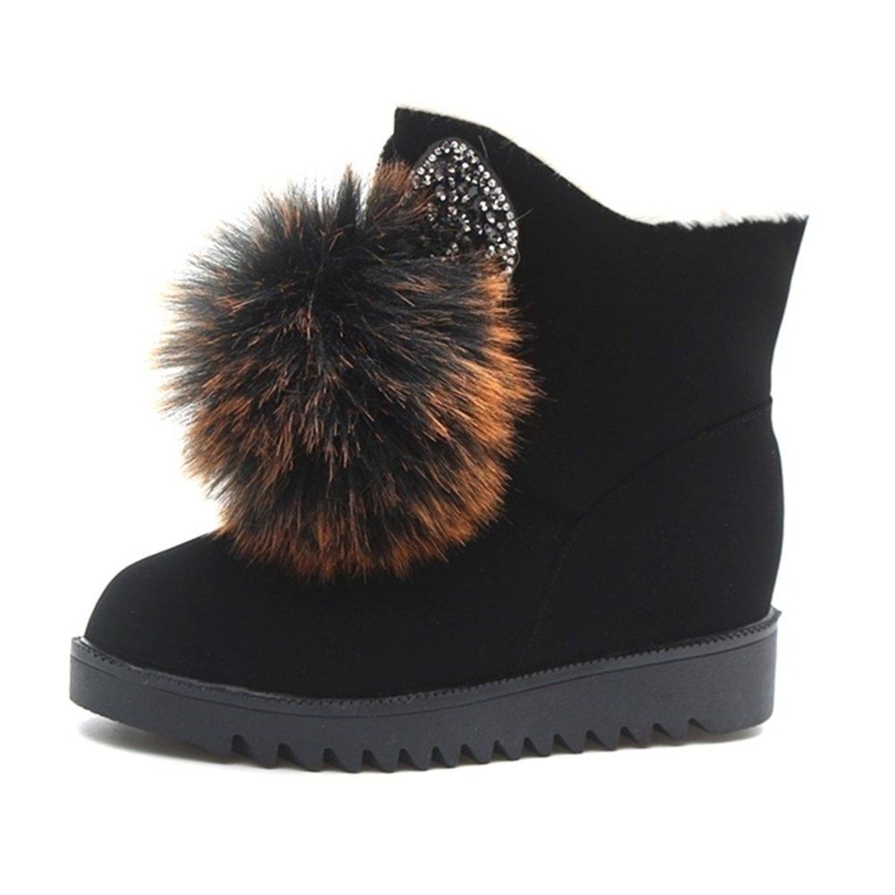 

Cartoon Bottomed Warm Snow Boots, Deep brown
