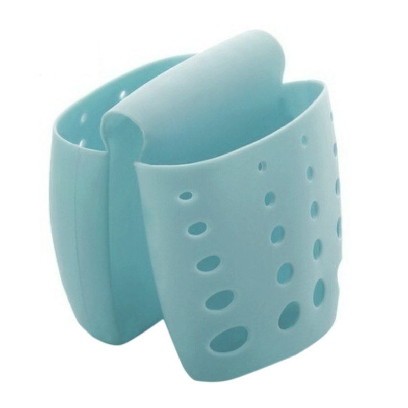 

Kitchen Tools Sink To Collect Draining Rack Hanging Bag and Hanging Basket, Coral blue