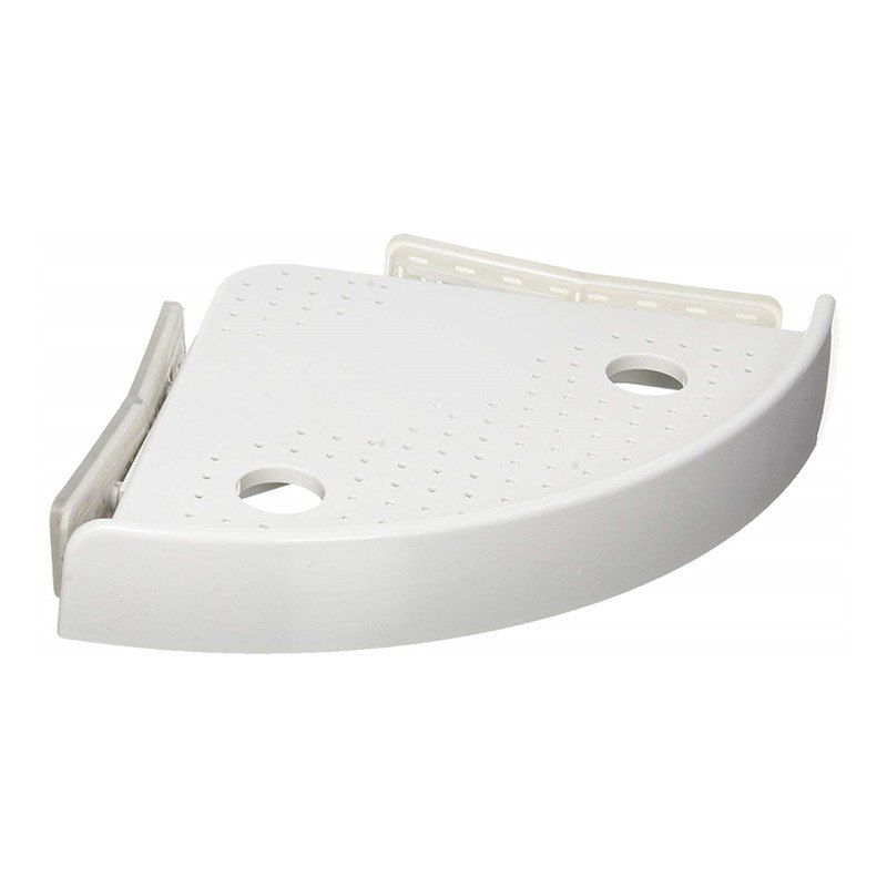 

Corner Storage Holder Shelves Snap Up Wall Holder Bathroom Handy mounting, White