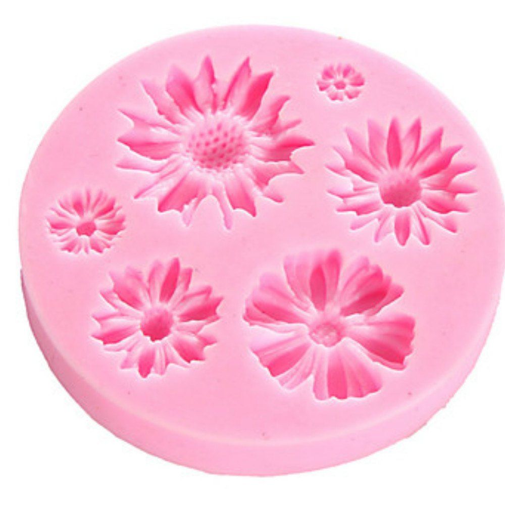 

Flower Silicone Molds Craft Cake Candy Chocolate Pastry Baking Tool, Pink