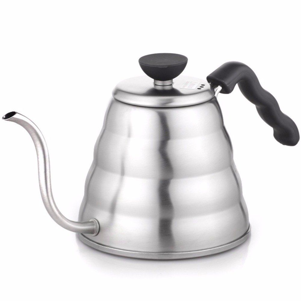 

1.0L Stainless Steel Coffee Kettle Hight Quality Drip Kettle Pot, Silver