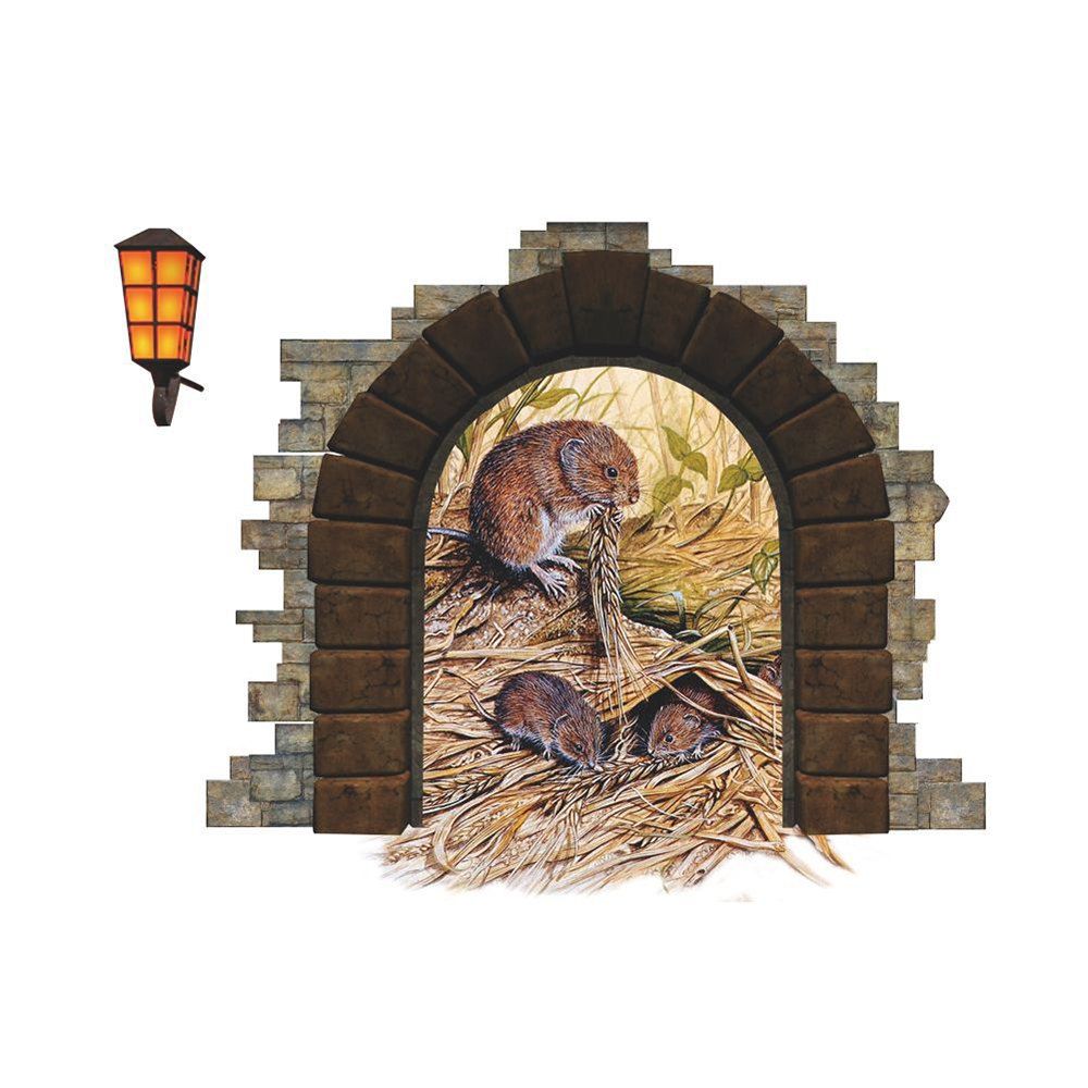

Cute Little Mouse Hole PVC Wall Sticker, Multi