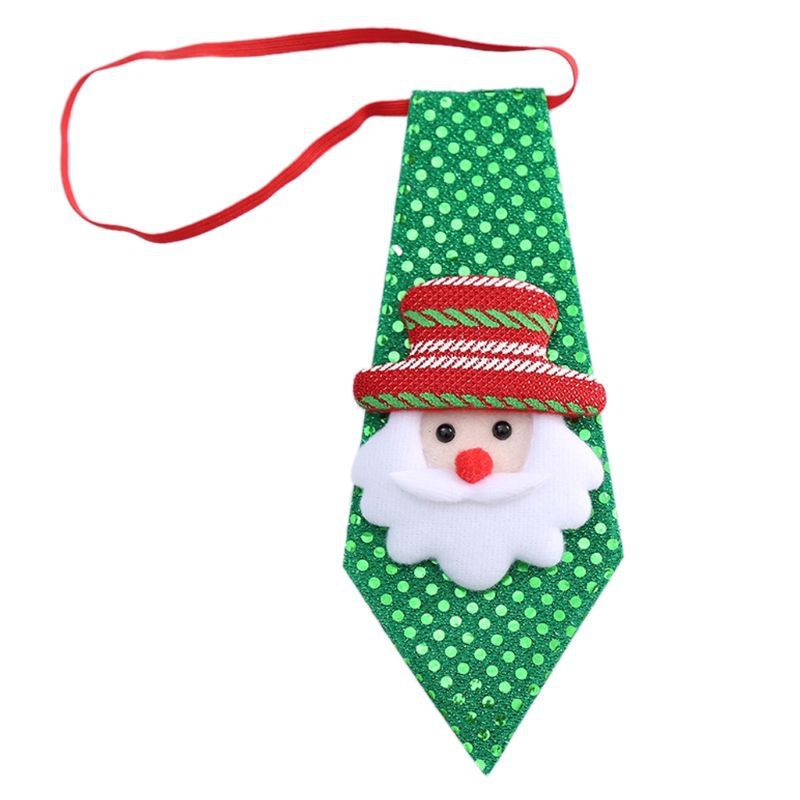 

Adult Child Sequins Glitter Christmas Accessories Bow Tie Decor for Kid, Green