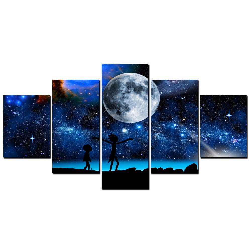 

YISHIYUAN 5 Pcs HD Inkjet Paints Children's Dream Starry Sky Decorative Painting, Multi