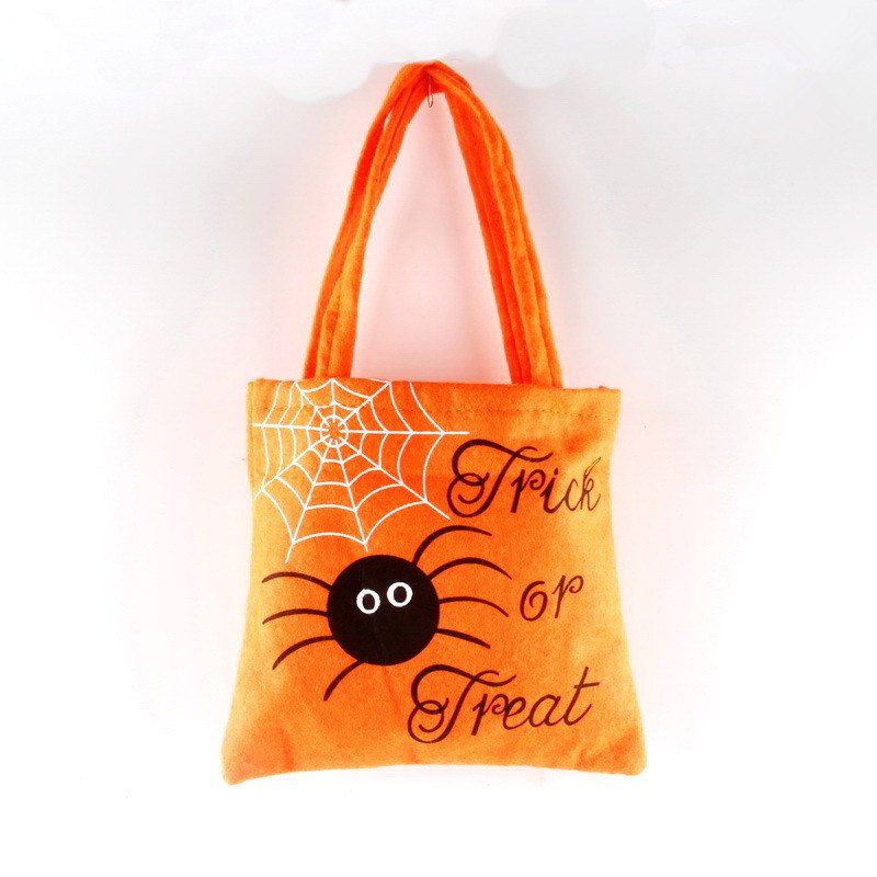 

Halloween Portable Non-Woven Fabric Candy Bag, Halloween orange;black;orange
