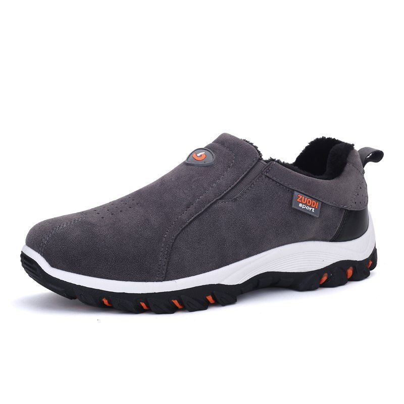 

ZEACAVA Plus Size Outdoor Slip-on Hiking Shoes for Men, Gray