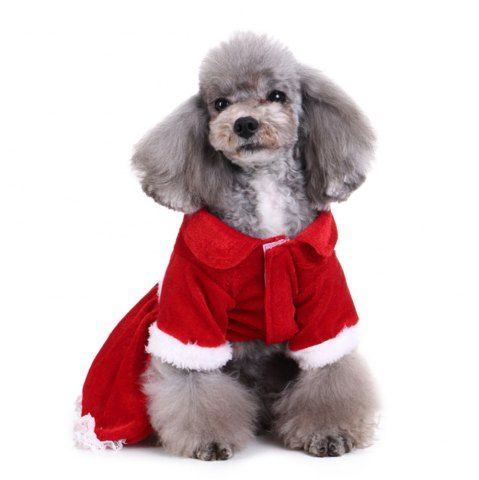 

Pet Dog Clothes Coats Soft Cotton Puppy Christmas Halloween Santa Costumes, Multi-r;multi-color