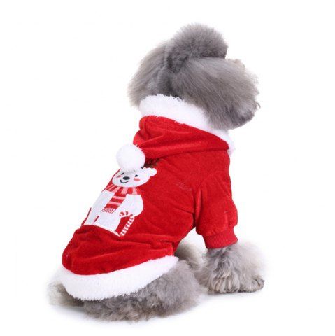 Pet Dog Clothes Coats Soft Cotton Puppy Christmas Santa Costumes