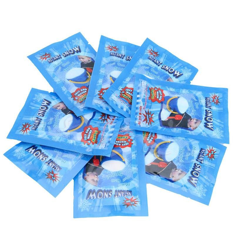 

10PCS Christmas Magic Instant Snow Fluffy Super Absorbant, Crystal blue