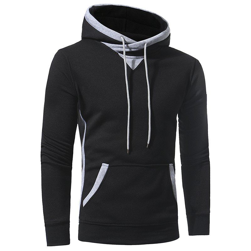 

Men's Casual Hooded Sweater Coat, Black