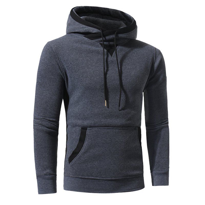 

Men's Casual Hooded Sweater Coat, Gray