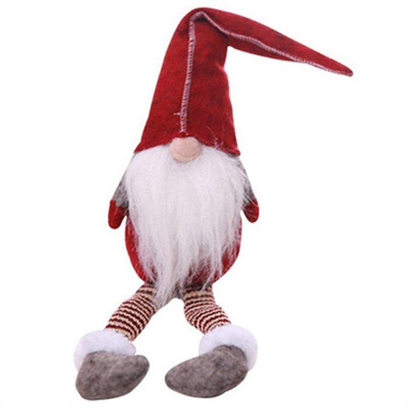 

Christmas Gift Decoration Figurine Sitting Legged Doll, Red