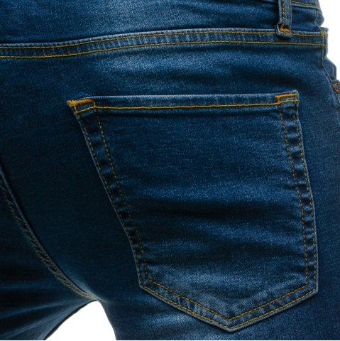 

Zipper Decoration Hole Jeans Men's Casual Trousers, Blue;black;green