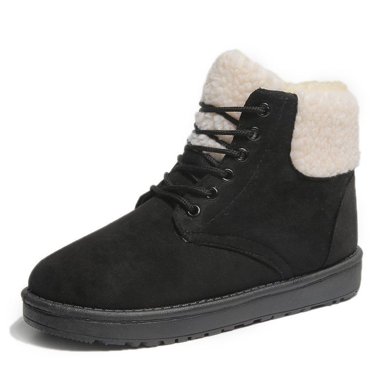 

Winter Trend Snow Boots High To Help Cotton Shoes Outdoor Casual Shoes, Black