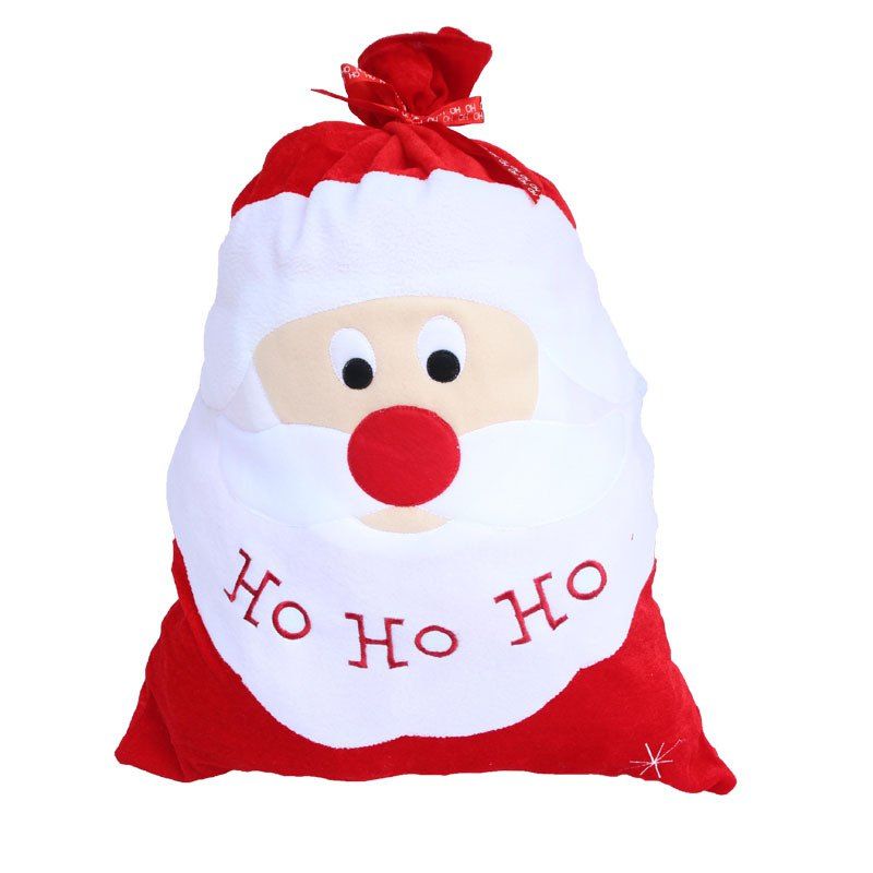 

Exquisite Christmas Day Decoration Santa Large Sack Stocking Big Gift Bags, Multi-a