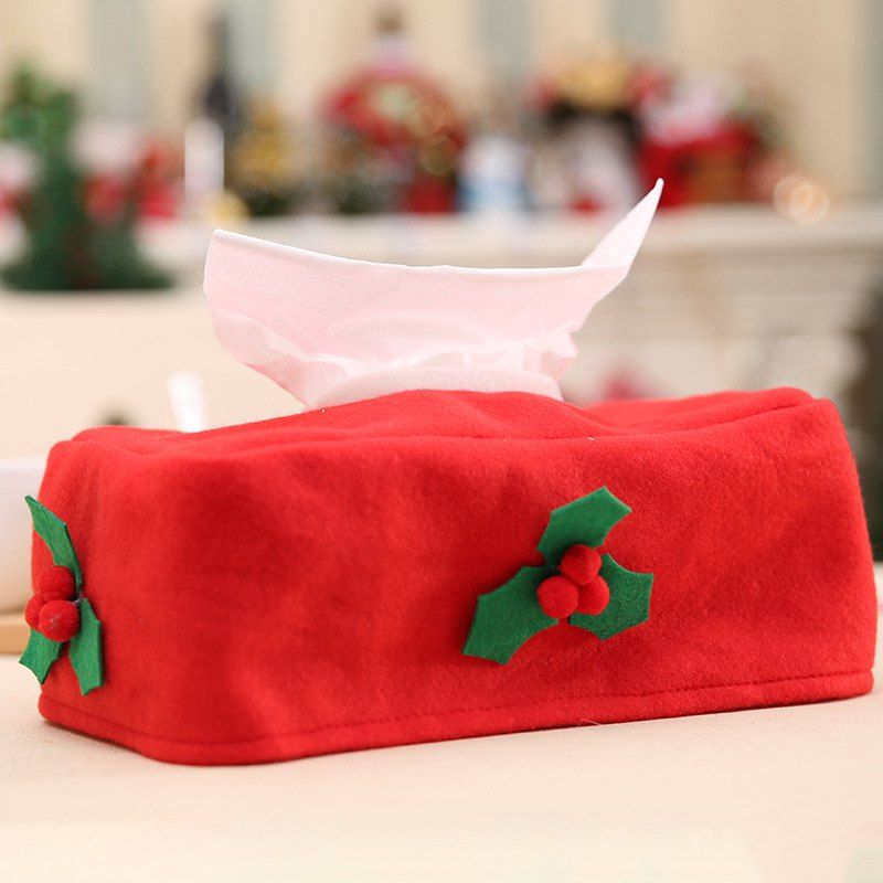 

Santa Claus Belt Felt Tissue Home Decor Napkin Holder For Paper Towels, Multi-b