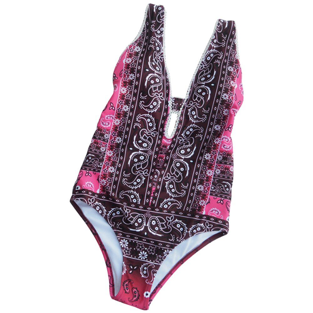 

SleeWIM Digital Printing One-Piece Swimsuit, Multi-a