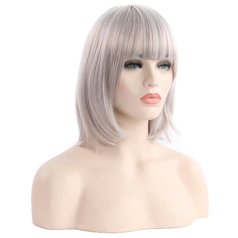 

The Fashionable Short Shoulder-Length Hair, Light gray