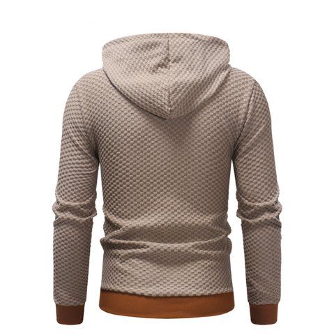 

Men's Fashion Urban Plaid Colorblock Sweater Casual Slim Long Sleeve Pullover, Beige