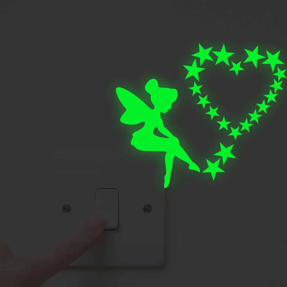 

Romance Luminous Light Switch PVC Wall Sticker, Cream