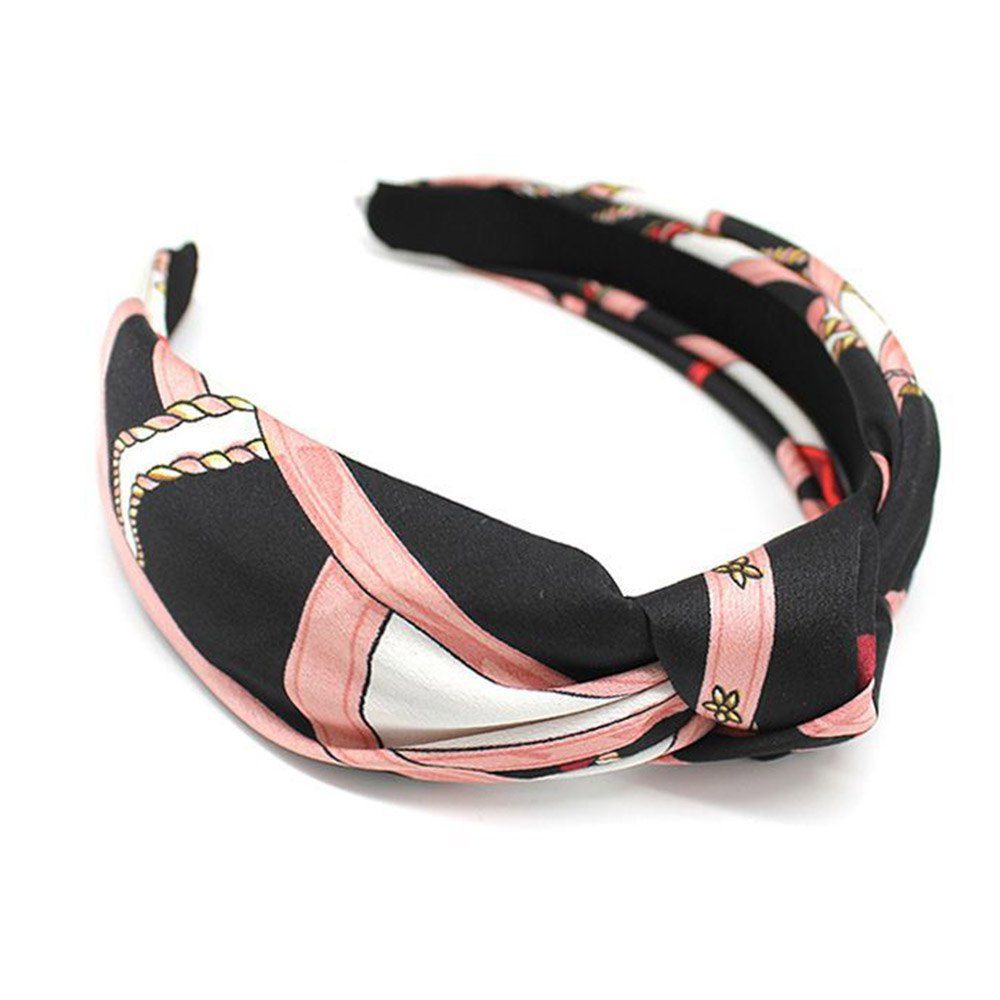 

Fashion Personality Printed Knitted HairBand, Black