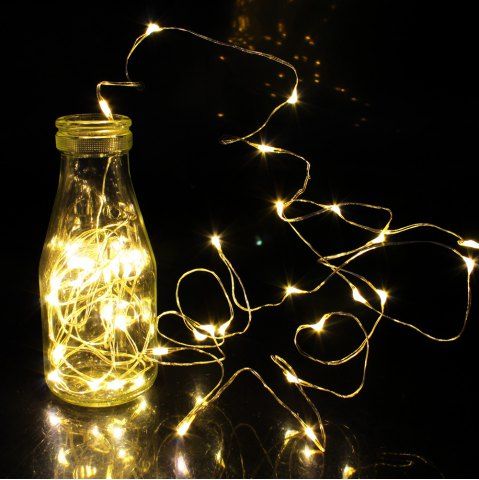 

YEDUO Copper Wire LED String Lights Night For Garland Fairy Christmas Tree, Warm white