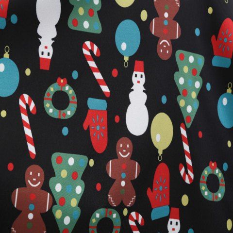 

Christmas Print black Dress