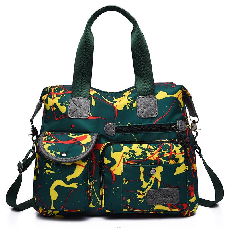 

Luggage Nylon Handbag Women Message Shoulder Bag Fashion Large Female, Green yellow