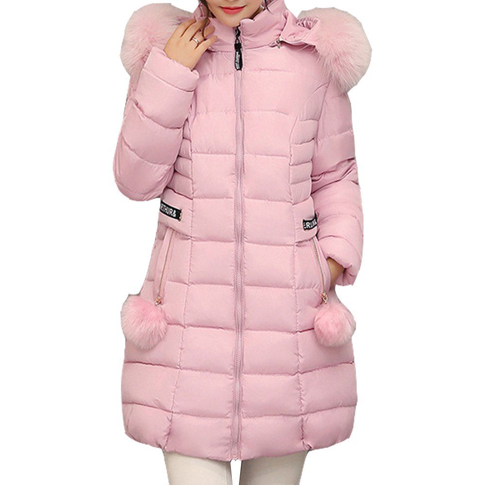 manteau fourrure rose