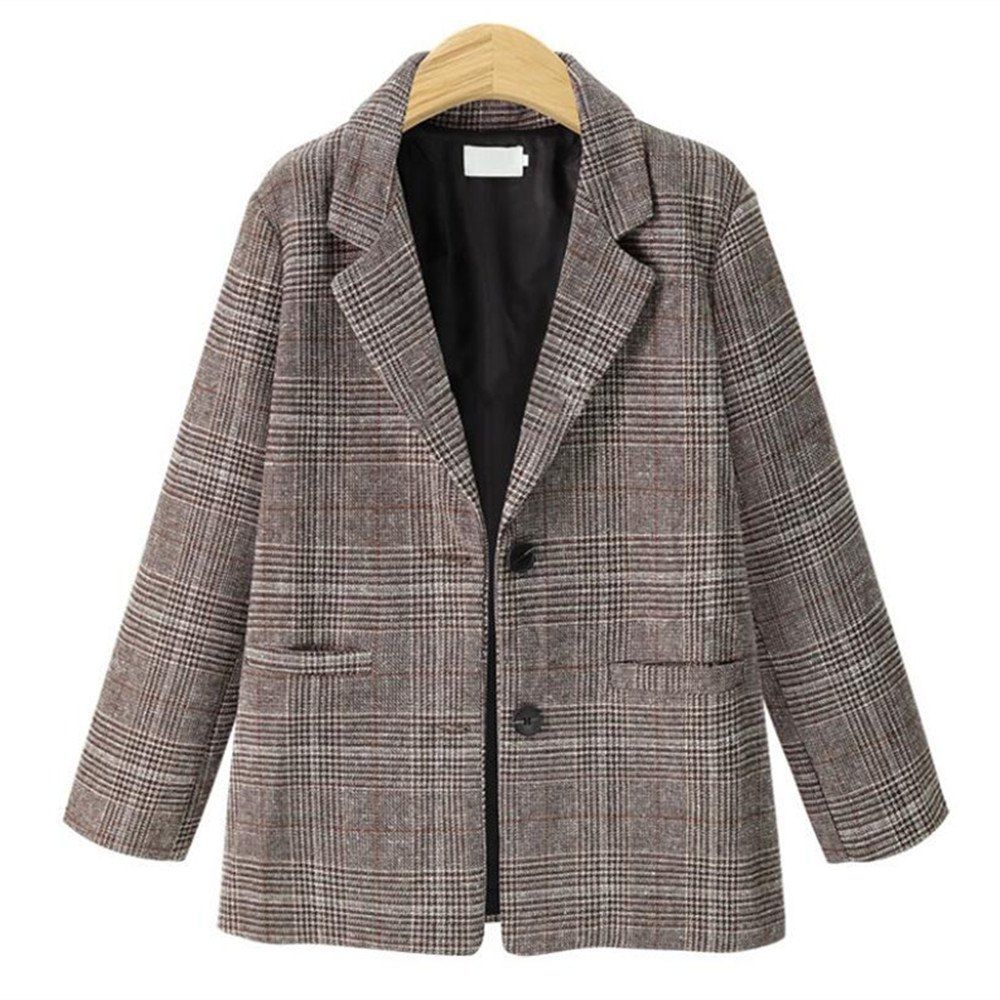 

Women's Long Sleeve Casual Suit, Coffee;khaki