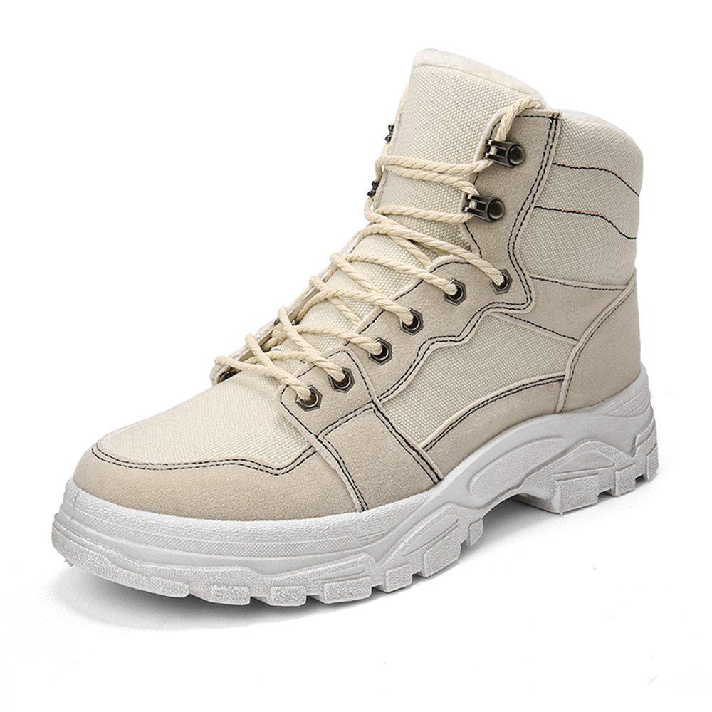 

Winter cotton boots canvas high plus cotton snow boots, Warm white