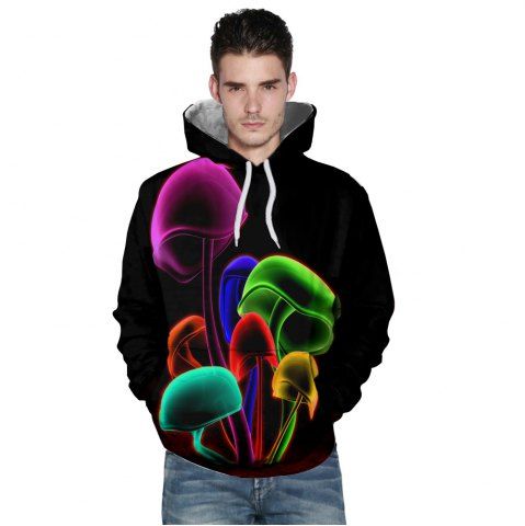 

Winter Fashion Plant Mushroom Duo 3D Print Men's Hoodie, Multi