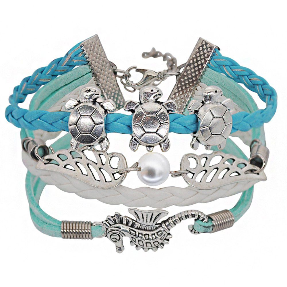 

Woven Multi-Layer Retro Style Tortoise Design Bracelet, Celeste