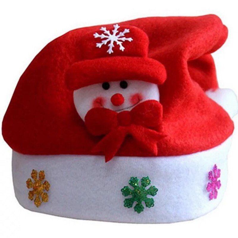 

Christmas Children's Saint Applique Hat, Rosso red;red